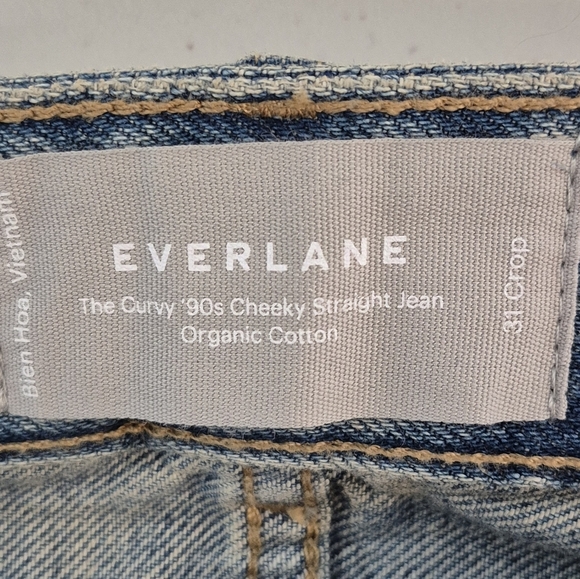 Everlane The Curvy '90s Cheeky Straight Jeans - Size 31 Crop - Picture 13 of 15